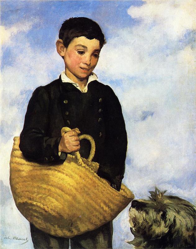 A boy with a dog, 1861 - Edouard Manet Painting